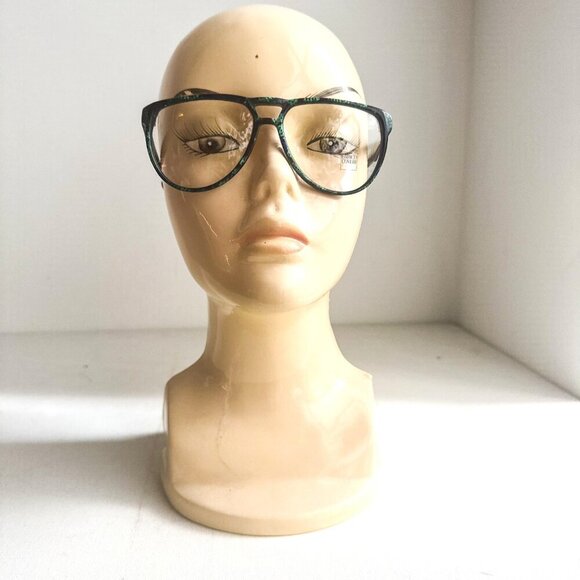 Vintage Enrico Coveri Green Abstract Print Eyeglasses Frames 111- 410 - Picture 2 of 9